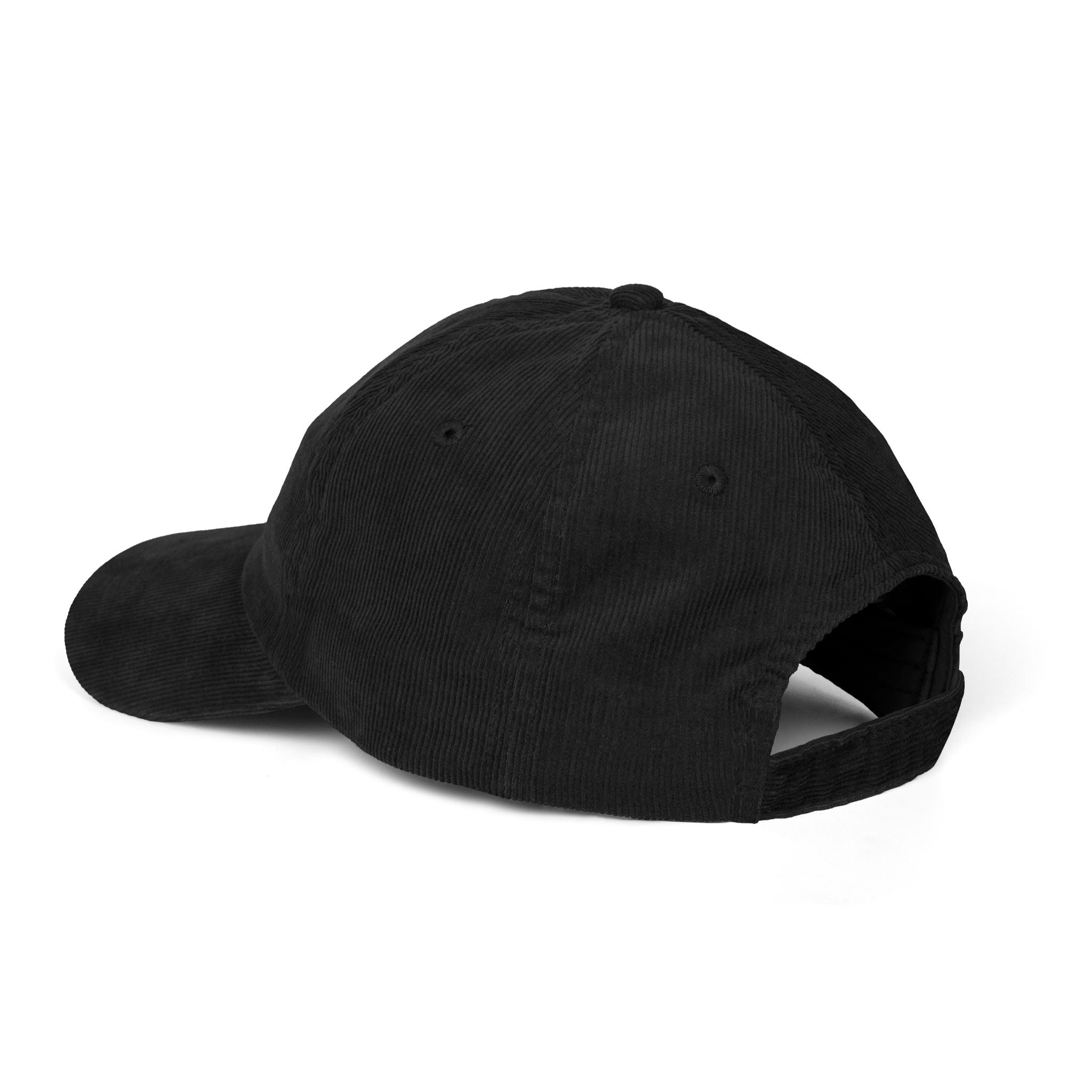 Vintage Embroidered Corduroy Cap - TAC Black Logo LIMITED