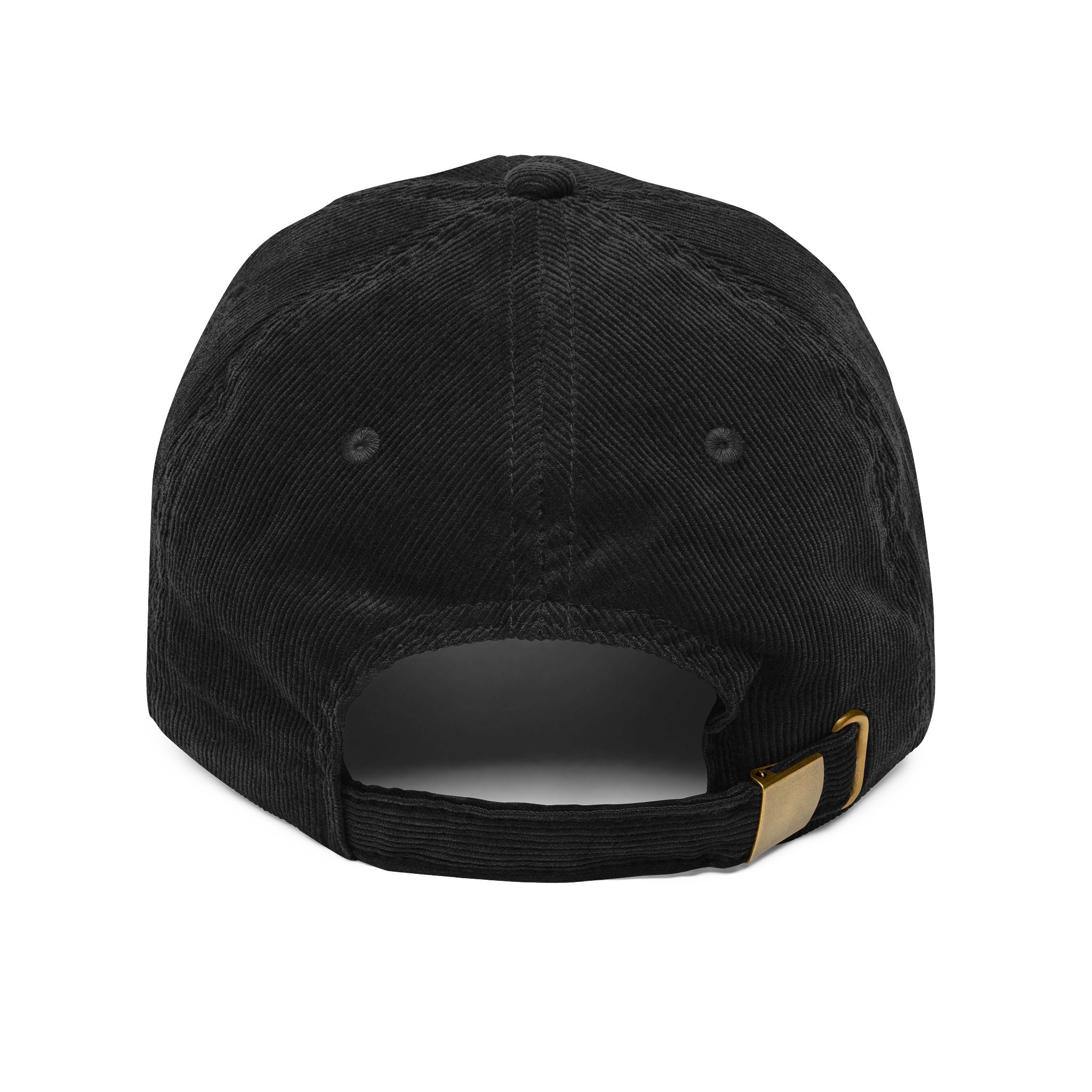 Vintage Embroidered Corduroy Cap - TAC Black Logo LIMITED
